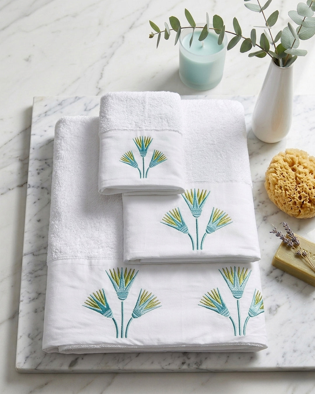 Embroidered Towels set.