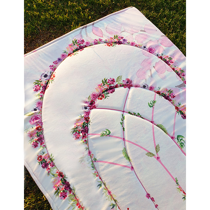 Flowery Padded Praying Carpet