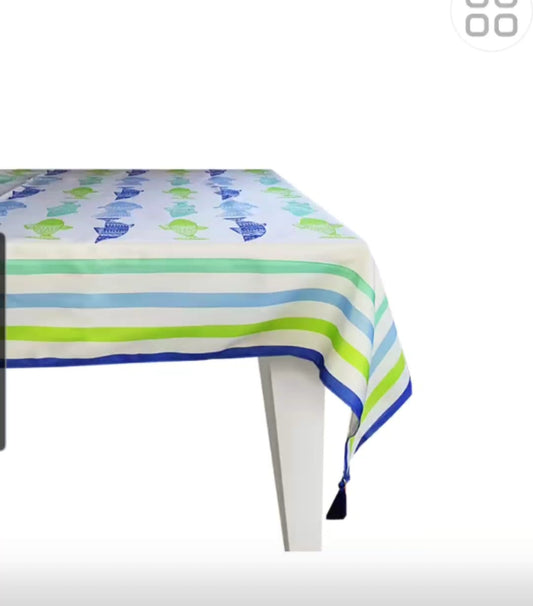 Fish tassels table cloth