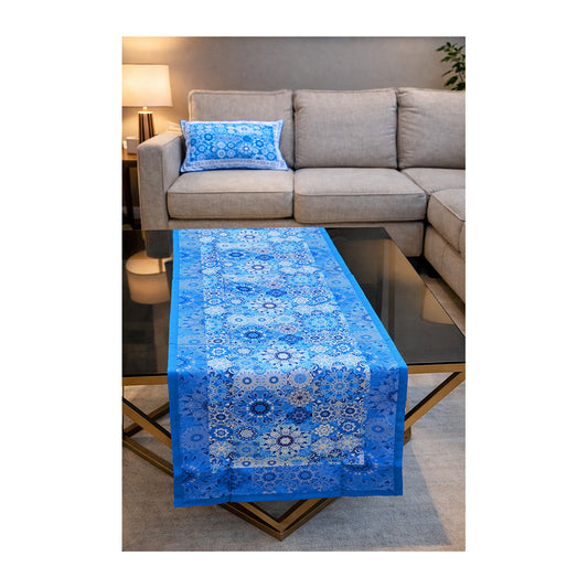 Blue Floral Runner
