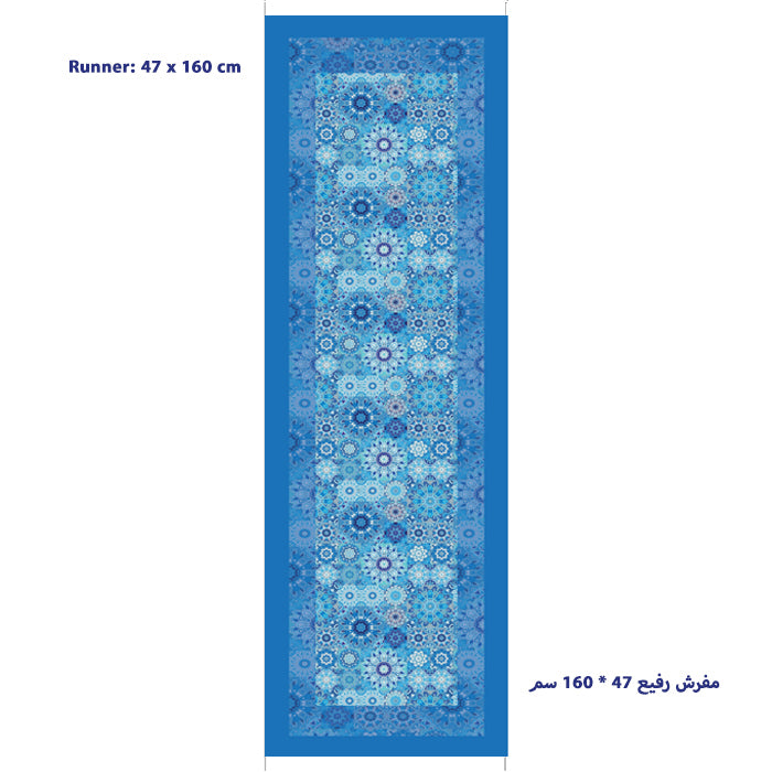 Blue Floral Runner