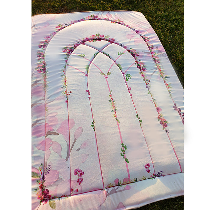 Flowery Padded Praying Carpet