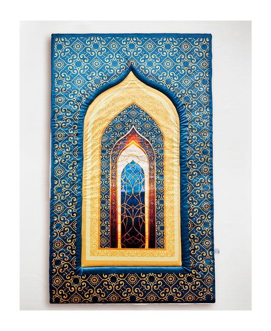Navy Padded Praying Carpet