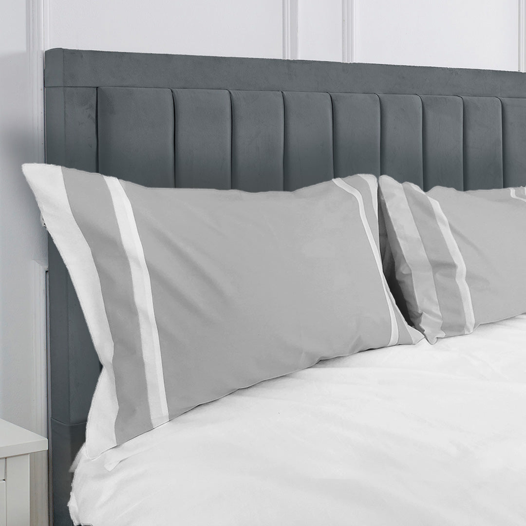 Gray x White frames Bed set