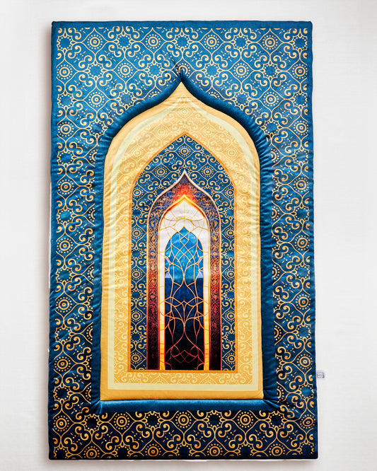 Navy Padded Praying Carpet