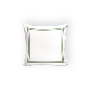 Embroidered Olive Border Cushion