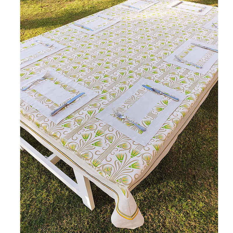 yellow linen placemat