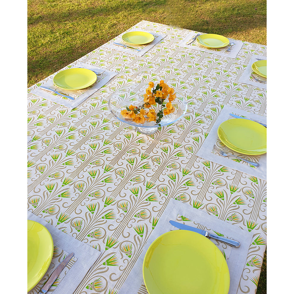 Yellow Linen Tablecloth